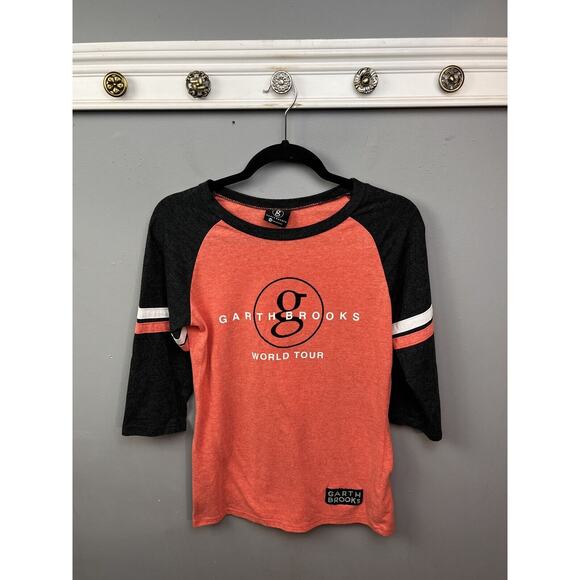 Garth Brooks World Tour Concert #7 Women's Size Medium T-Shirt Coral Gray - Picture 2 of 8
